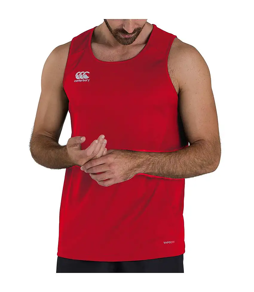 Canterbury Mens Club Dry Tank Top (Red) - UTPC4375