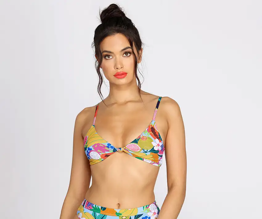 Blame It On The Juice Colorful Swim Top