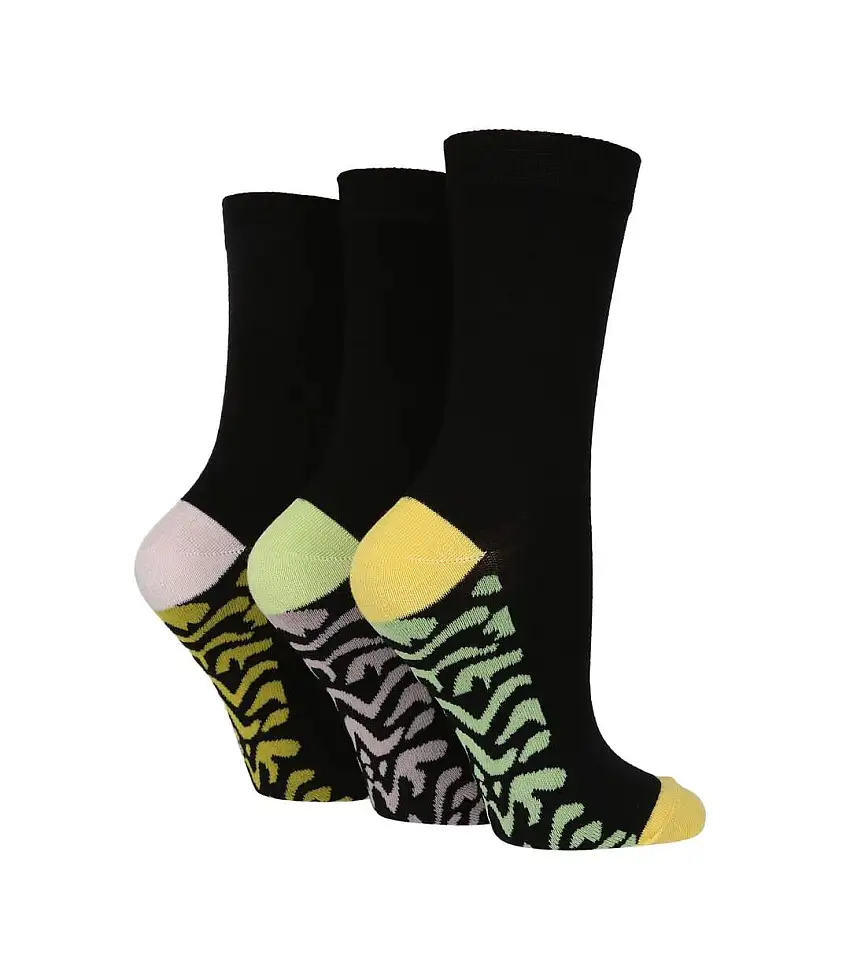 3 Pack Ladies Plain Coloured Bamboo Socks for Summer