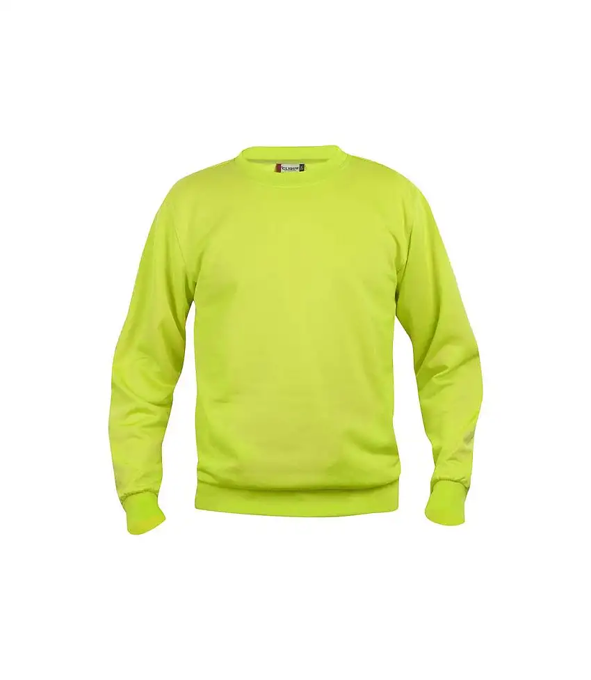 Unisex Adult Plain Sweatshirt Visibility Green Clique