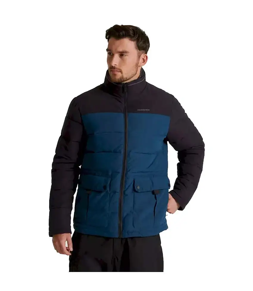 Mens Trillick Insulated Padded Jacket Dark Navy Loch Blue Craghoppers