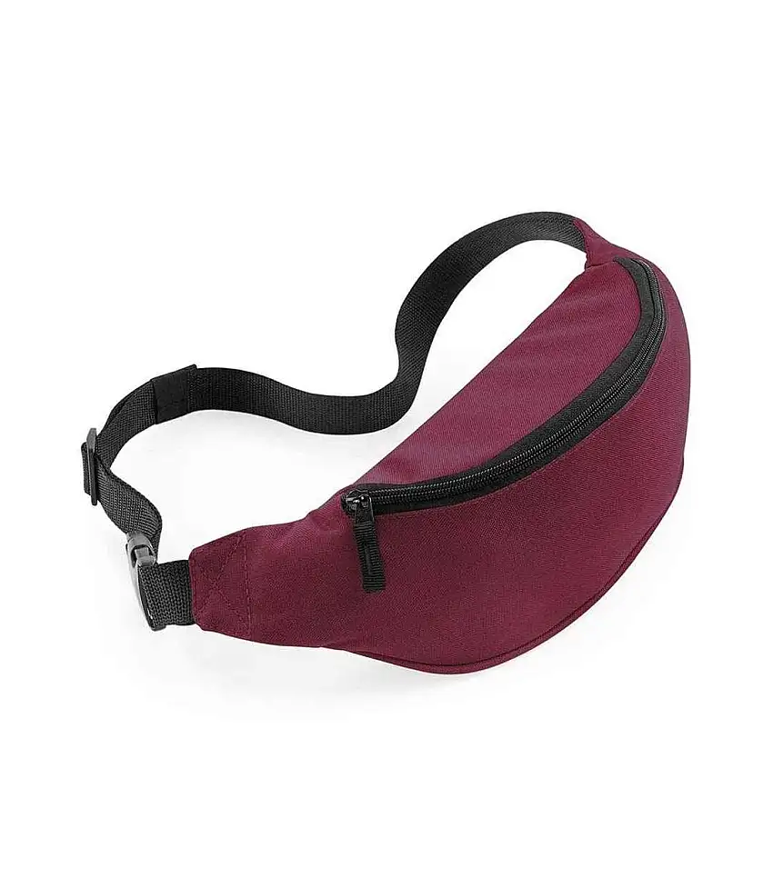 Belt Waist Bag One Size Burgundy Bagbase