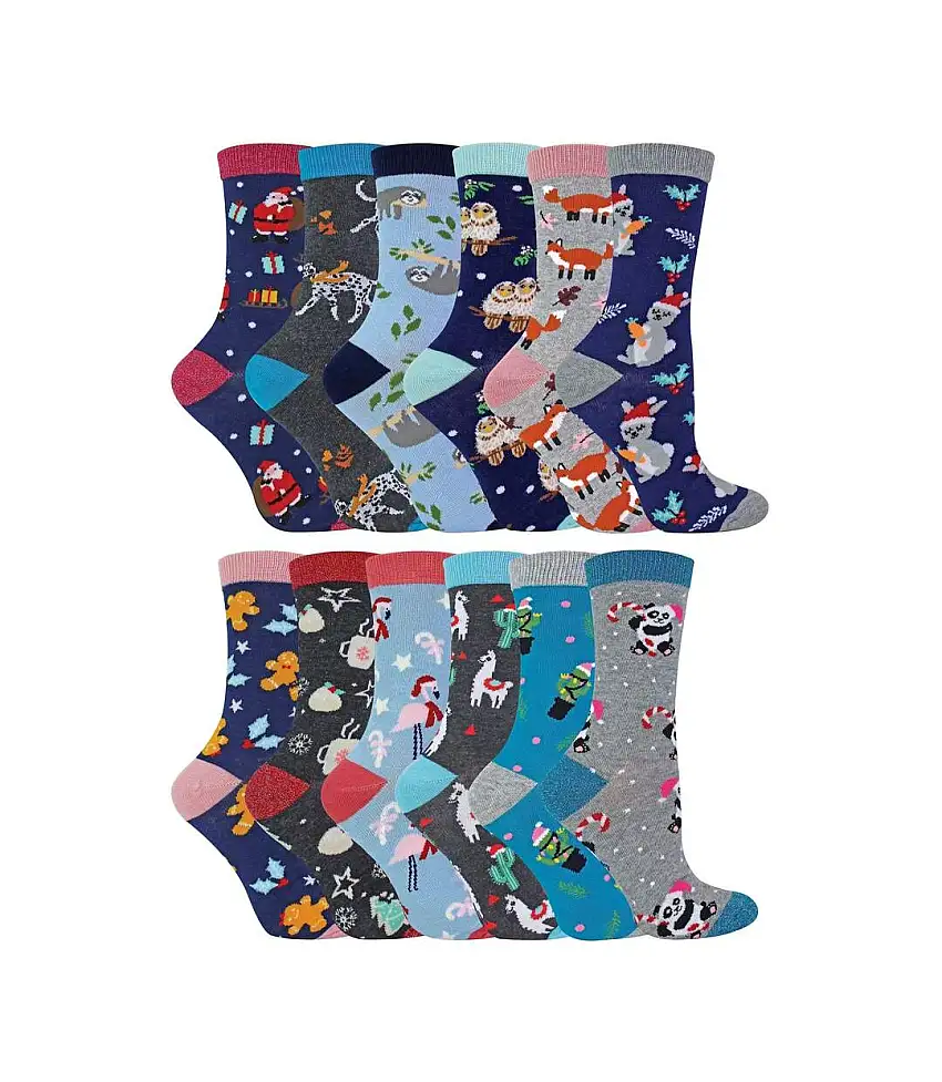 12 Days Ladies Advent Calender Winter Wonderland Socks