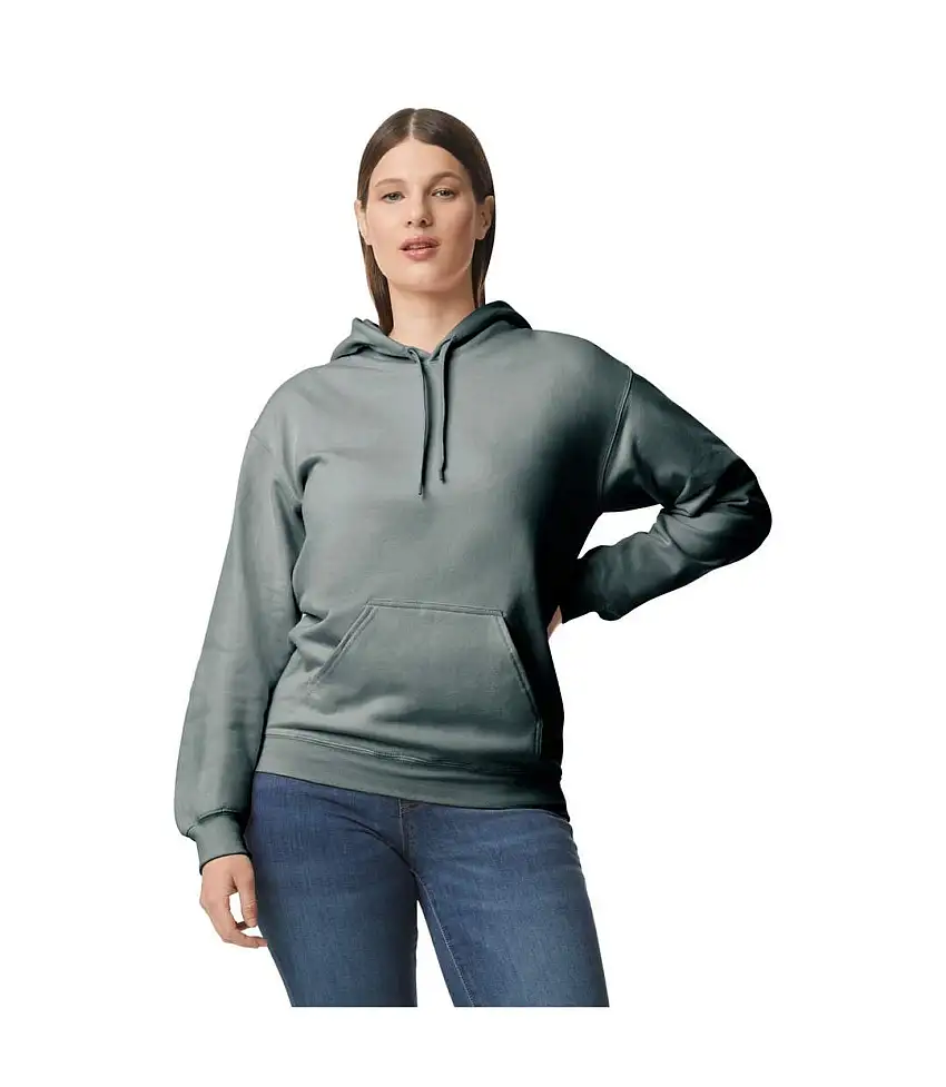 Mens Softstyle Heather Midweight Hoodie Dark Heather Gildan