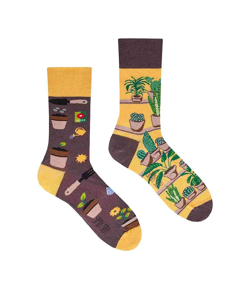 1 Pack Unisex Mismatched Novelty Odd Socks - Gardening