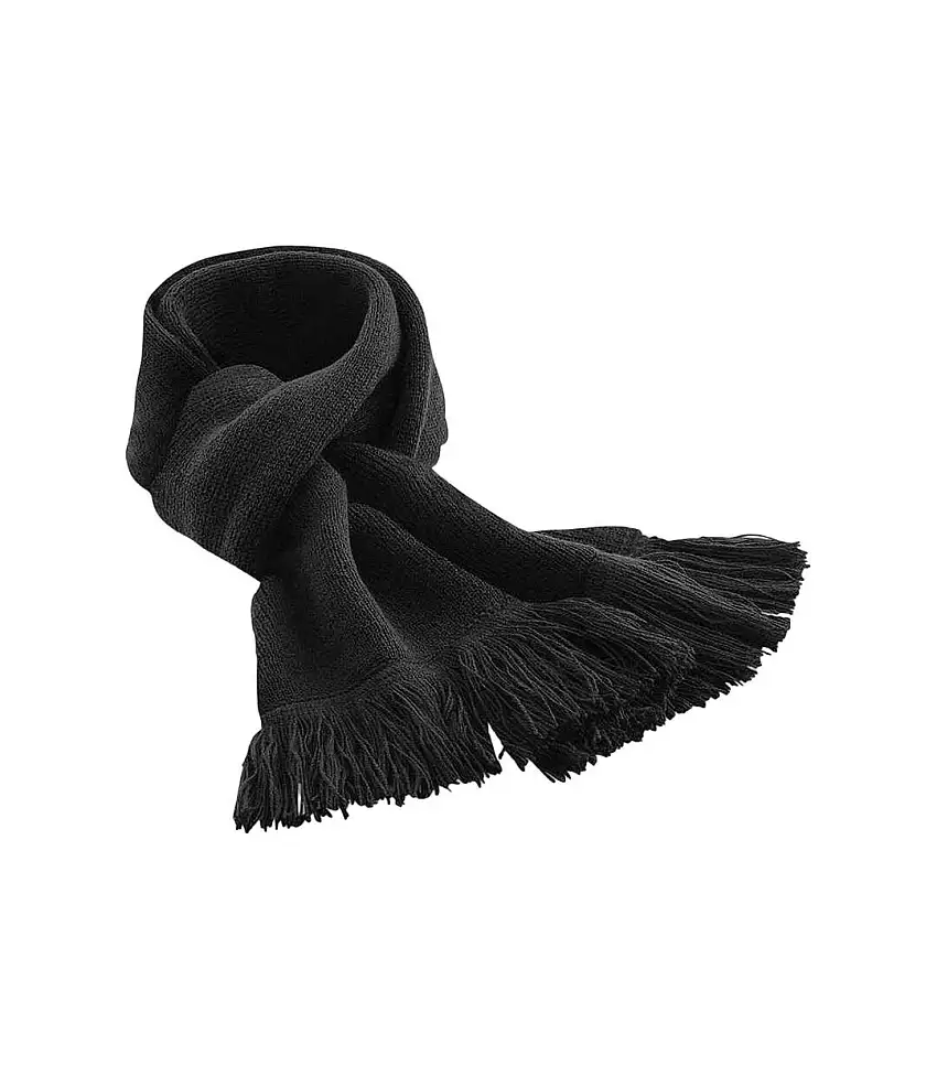Unisex Adult Classic Knitted Scarf One Size Black Beechfield