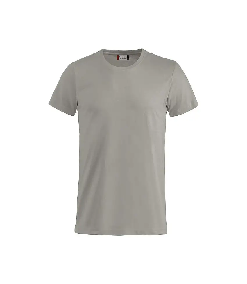 Mens Basic T-shirt Silver Clique