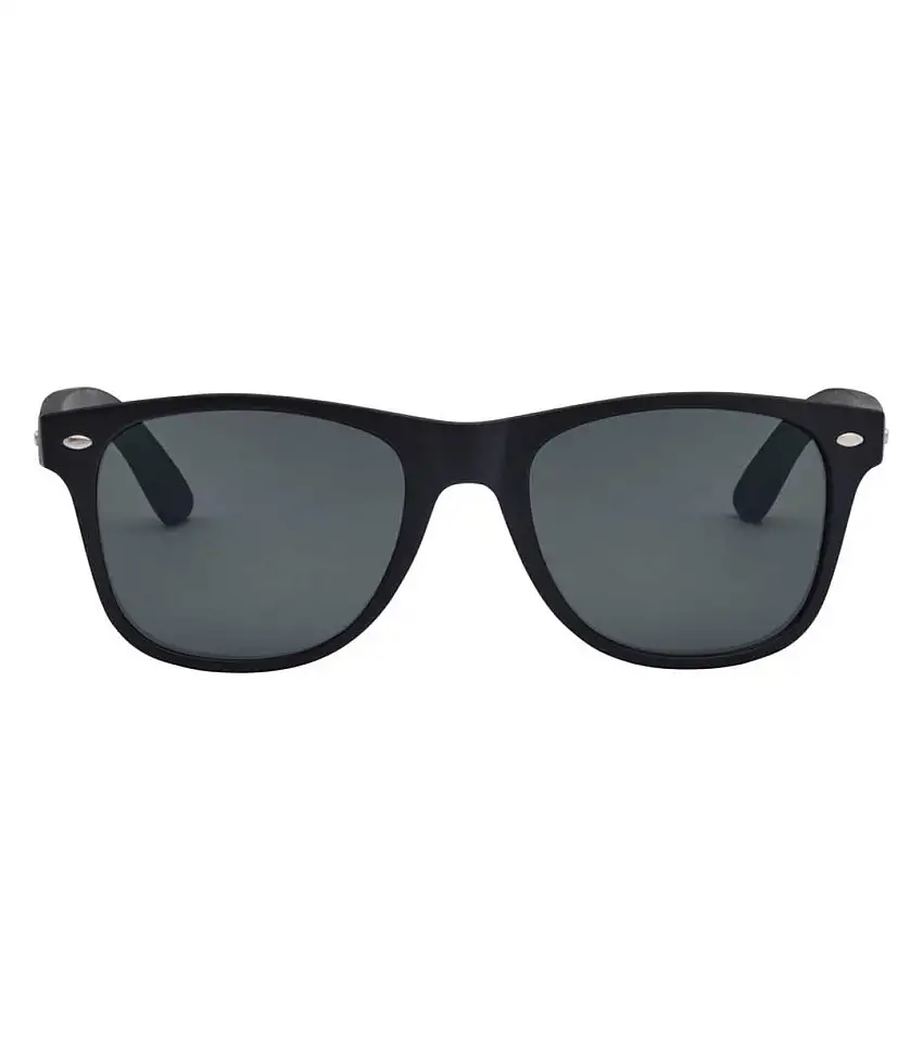 Unisex Adult Bamboo Sunglasses One Size Solid Black Floso