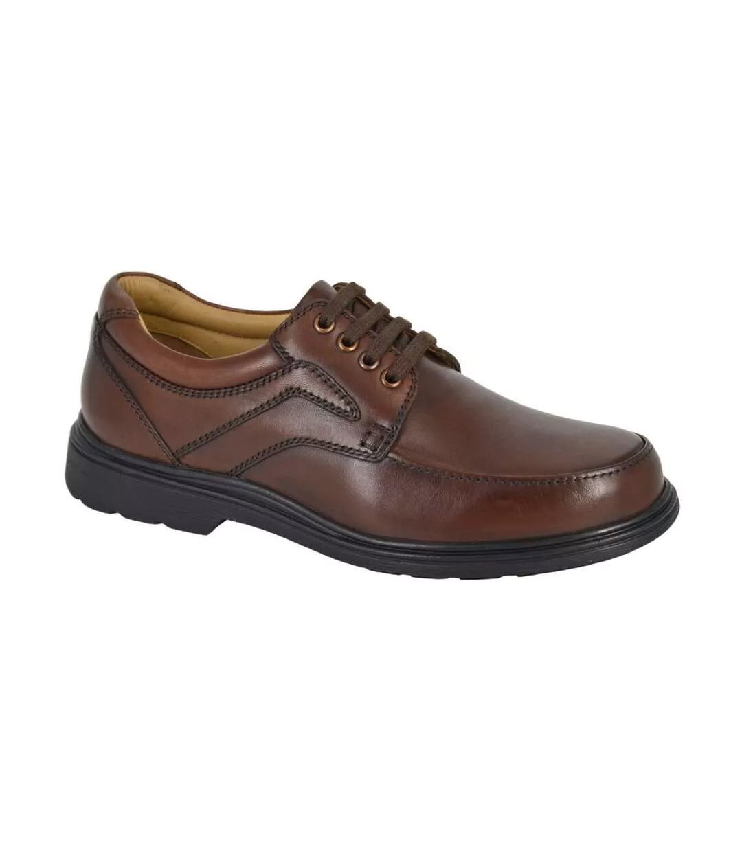 Mens Leather Formal Shoes Brown Roamers