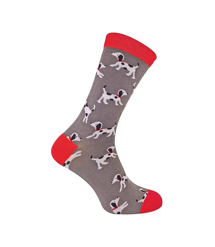 1 Pack Mens Novelty Dog Patterned Bamboo Socks