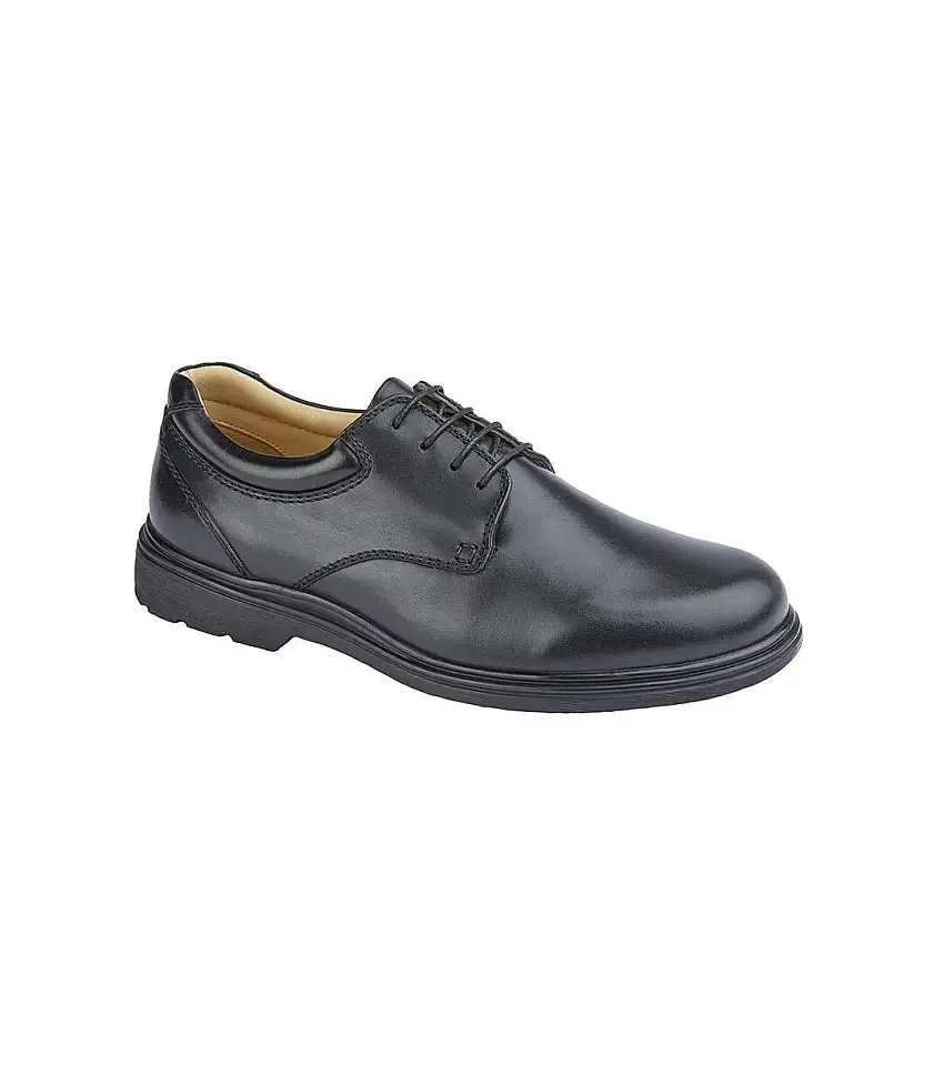 Mens Leather Shoes Black Roamers