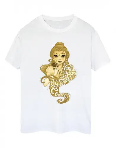 Disney Womens/Ladies Beauty And The Beast Never Judge Cotton Boyfriend T-Shirt