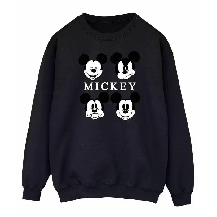 Disney Womens/Ladies Mickey Mouse Head Sweatshirt