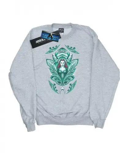 DC Comics Boys Aquaman Mera Crest Sweatshirt