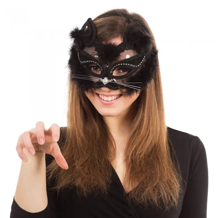 Bristol Novelty Unisex Adults Transparent Cat Mask