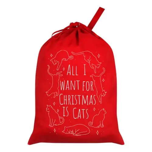 Grindstore All I Want For Christmas Is Cats Santa Sack