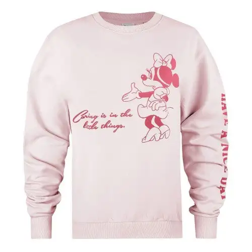 Disney Womens/Ladies Caring Minnie Mouse Crew Neck Sweatshirt