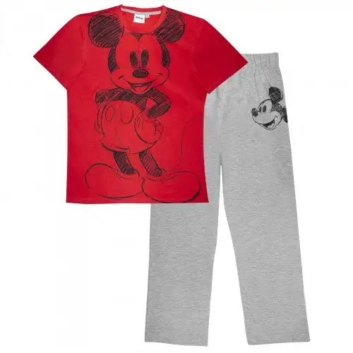 Disney Womens/Ladies Mickey Mouse Sketch Pyjama Set