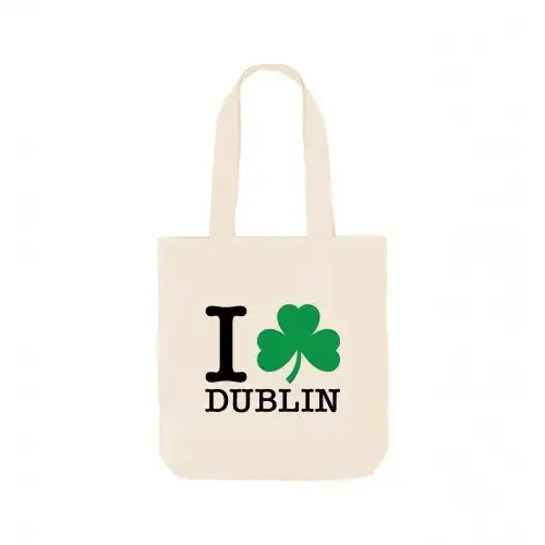 Apoh I Heart Dublin Shamrock Tote Bag