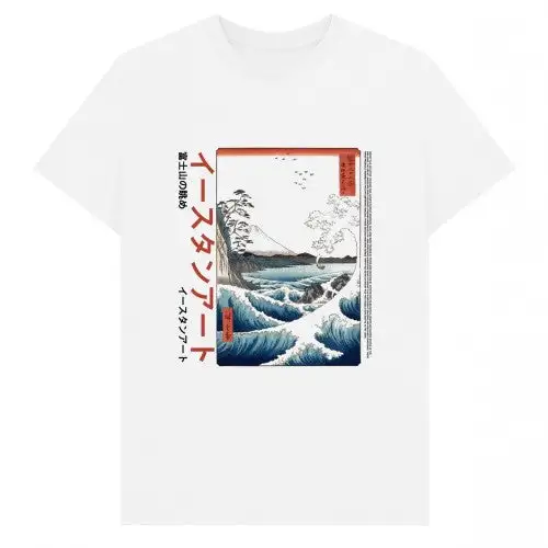 Apoh Unisex Adult Hroshige Wave T-Shirt