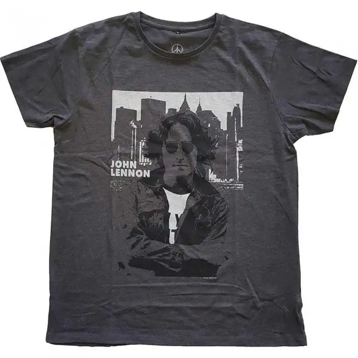 John Lennon Unisex Adult Skyline T-Shirt