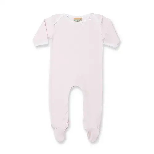 Larkwood Baby Unisex Contrast Long Sleeve Sleep Suit
