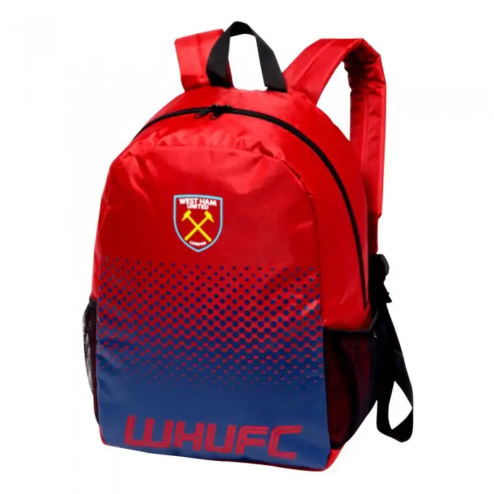 West Ham United FC Fade Design Football Crest Backpack