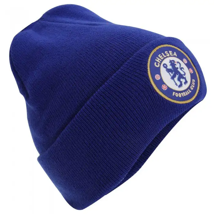 Chelsea FC Official Adults Knitted Winter Football Crest Hat