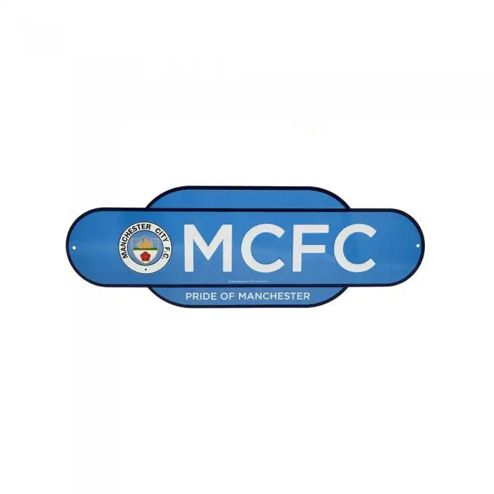 Manchester City FC Retro Years Crest Door Sign