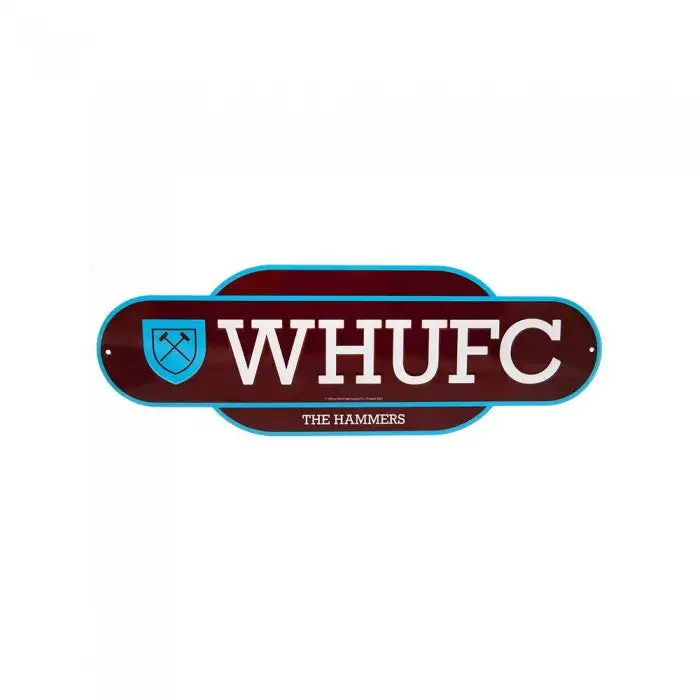 West Ham United FC Retro Years Crest Door Sign