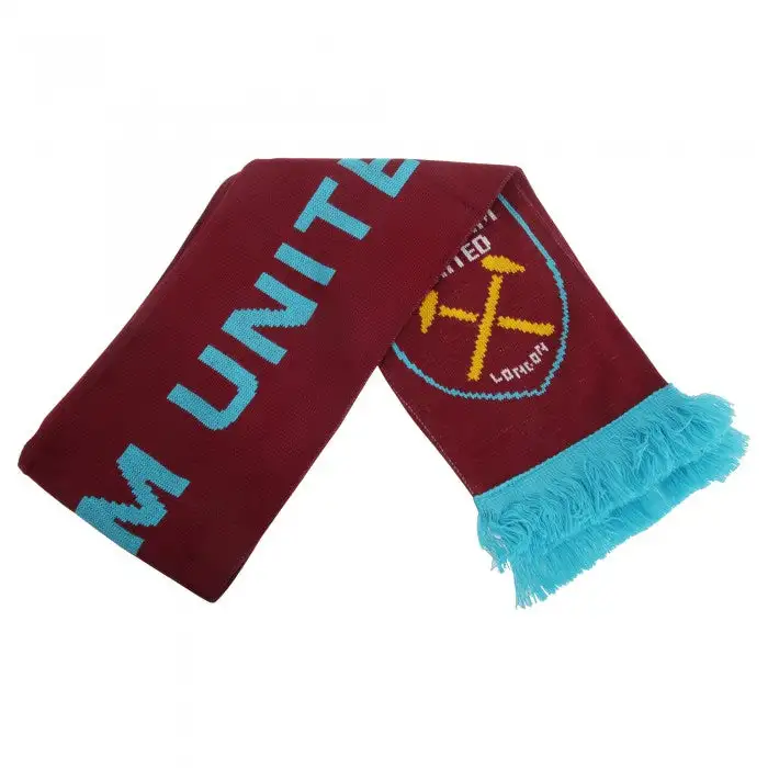 West Ham United FC Official Knitted Football Crest Scarf