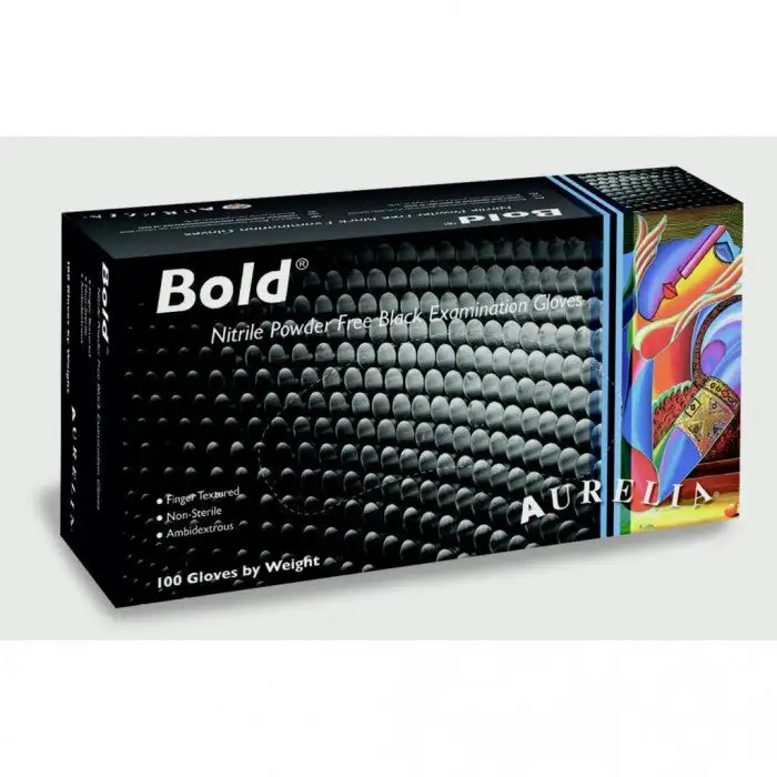 Aurelia Bold Nitrile Powder Free Disposable Examination Gloves (Pack Of 100)
