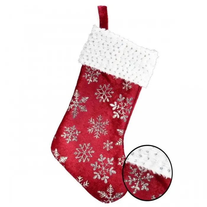 Davies Products Velvet Snowflake Stocking
