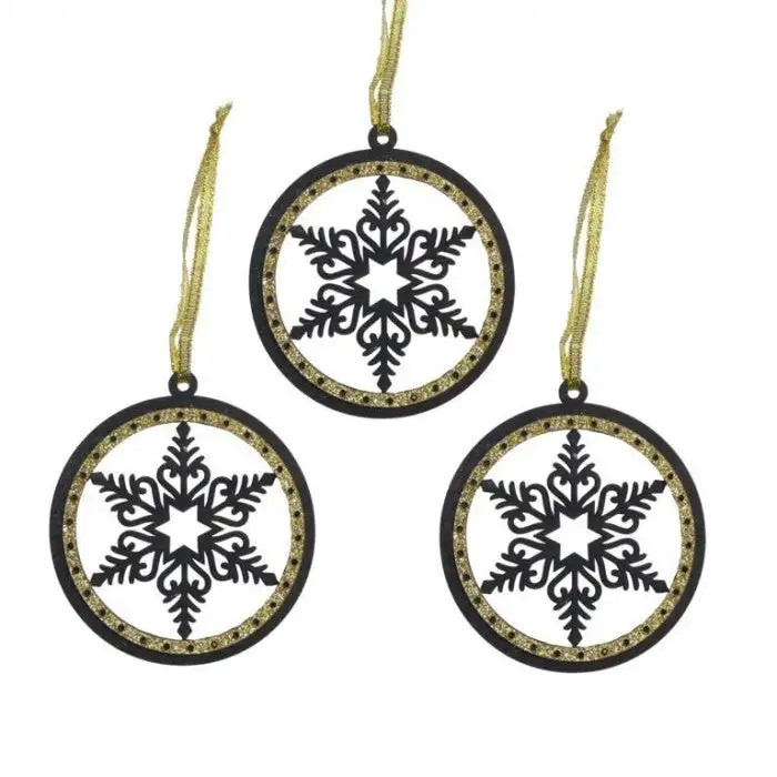 Davies Products Snowflake Tree Decoration (Pack of 3)