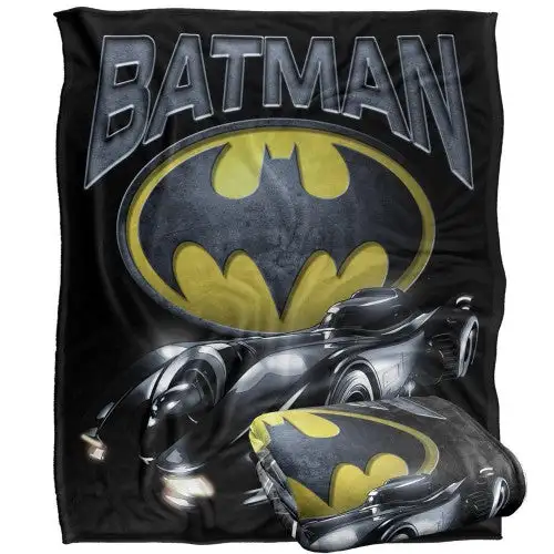 Batman Batmobile Logo Blanket