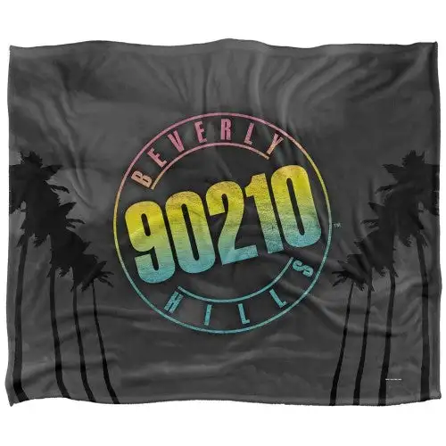 90210 Beverly Hills Silky Palm Tree Supersoft Blanket