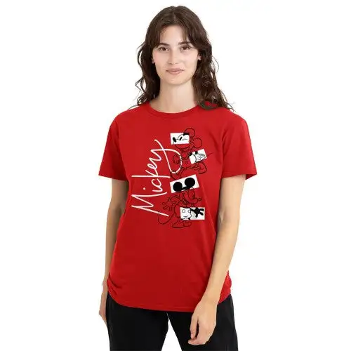 Disney Womens/Ladies Mickey Mouse Geometric Shapes T-Shirt