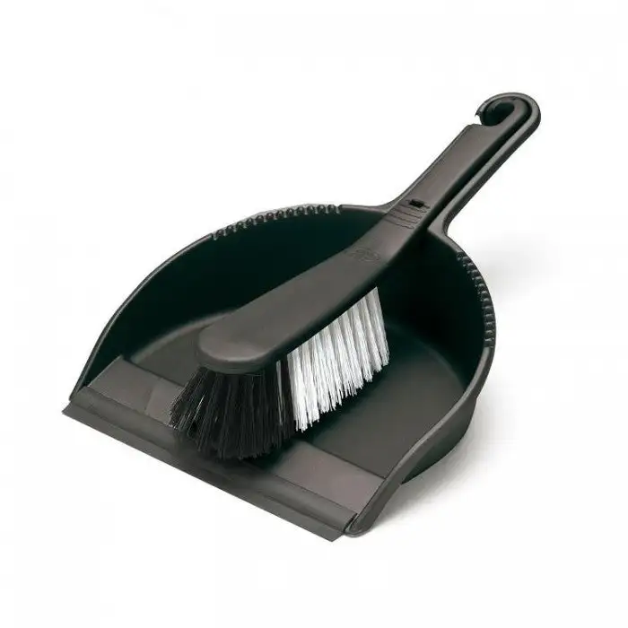 Addis Soft Dustpan & Brush Black